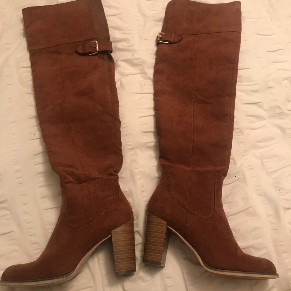 Thigh High Cognac Boots